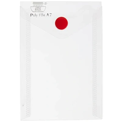 Image of ARK Carry File Popper Wallet with Press Stud Closure [Pack of 5] (Clear, A7)