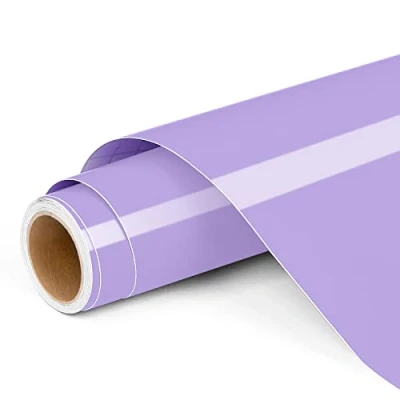 Image of Permanent Vinyl for Cricut, 12&quot; x4ft Light Purple Self Adhesive Roll Cricut and Silhouette Cameo, Party Decoration, Window Stickers, Home Decor