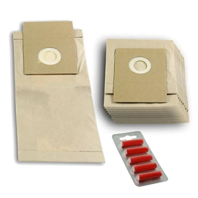 Image of First4spares Type E82 U82 E82N Dust Bags compatible with Electrolux The Boss Vacuum Cleaners (10 Pack + 5 Bag Freshener Sticks)