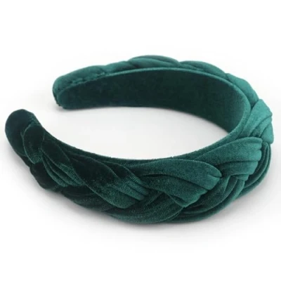 Image of DRESHOW Velvet Braided Headband Women Hair Hoop Elastic Bands Fashion Headbands for
