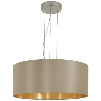 Image of EGLO Maserlo pendant light round, taupe and gold