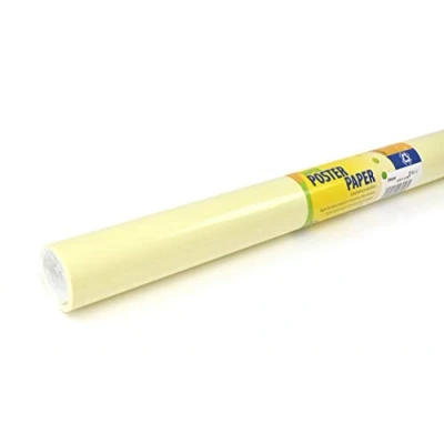 Image of Pastel Poster Paper Display Rolls for School, Nursery, Classroom &amp; Kindergarten Displays: 760mm x 10m (Cream)