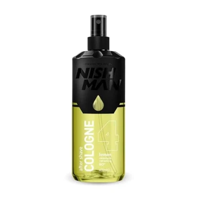 Image of NISHMAN Aftershave Men, Mens Cologne 03 NESLY 400ml Relaxing Refreshing Aftershaving Spray Lotion Kolonya for Men Creamy Heliotrope Flower &amp; Oriental Hibiscus