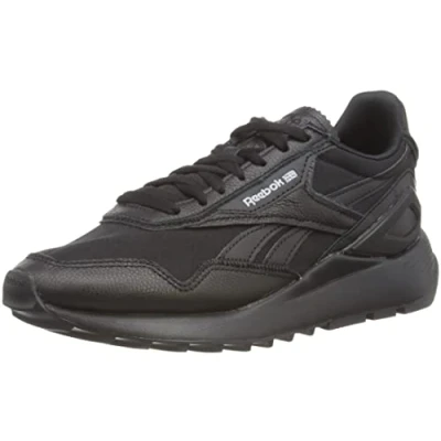 Image of Reebok Men&#039;s Classic Leather Legacy Az Sneakers, Core Black/Core Black/Acid Yellow, 9.5 UK