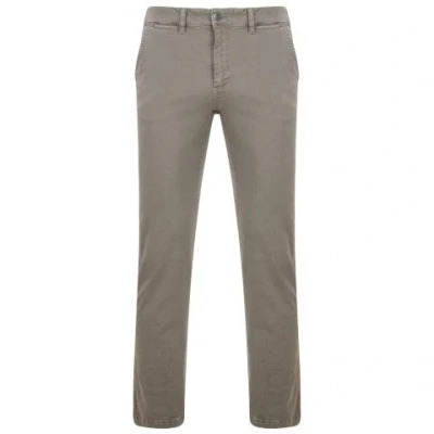 Image of KAM Mens Stretch Chinos Jeans Straight Leg 7 Colours Black Grey White Navy Ink (32W x 32L, Stone)