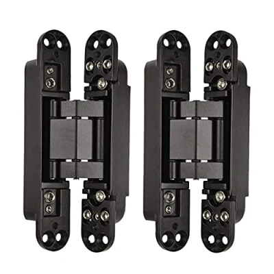 Image of Stuurvnee 2Pcs 6 Inch Concealed Door Hinges Invisible 180 Degree Swing Hinge 3 Adjustable Butt A