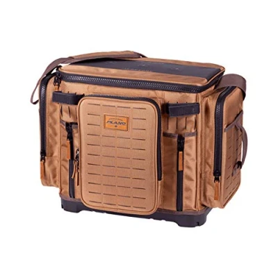 Image of Plano Guide Series 3700 XL Tackle Bag, Beige 1680 Denier Fabric with Waterproof Base, Includes 10 Stowaway Utility Organization Boxes, Large Premium Fishing Storage