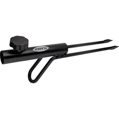 Image of FLADEN Anodized Brolly Spike / Compact 33 x 13 3.5cm Light Strong Corrosion Resistant Steel 2 Anti Twist Ground Prongs Foot Bar Grip Lock for Garden and Camping Umbrellas [25 3941]