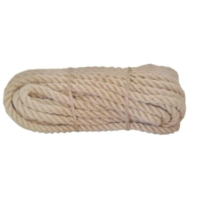 Image of 10mm / 10m Natural Jute Rope Twisted Braided Decking Garden Boating Cord Sash