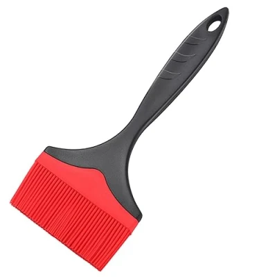Image of Extra Large Silicone Pastry Brush 3.95inch Wide Basting for Grilling,Heat Resistant Brushes Spread Oil Butter Sauce Cooking Baking BBQ,Dishwasher Safe（Red 1）