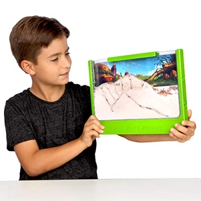Image of Uncle Milton Giant Ant Farm Extra Large Viewing Area with Picnic Scene, Classroom Toy, Classic Kids Educational Toy for Boys and Girls Aged 6+ Basic Fun 00056, Grün