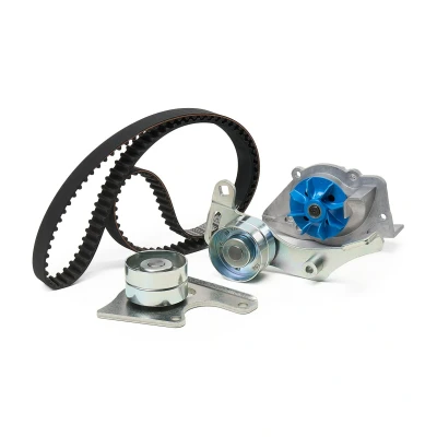 Image of 2511129000, 2511129001 Water Pump + Timing Belt Kit SKF VKMC 03241 with gaskets/seals 136 rounded tooth profile Plastic PEUGEOT: 205 II Hatchback