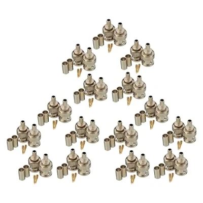 Image of VENEKA 30 Sets 3 Piece BNC Male RG58 Plug Crimp Connectors