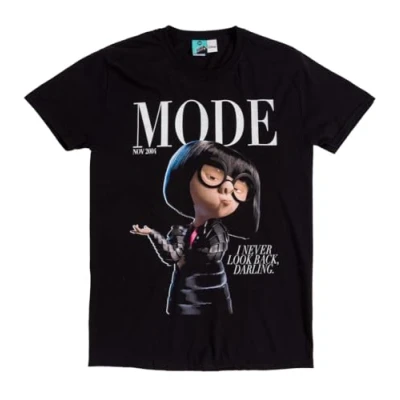 Image of Disney The Incredibles Edna Mode Black T Shirt