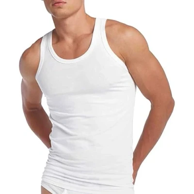 Image of ARG 3 Pack Men&#039;s Vest 100% Cotton White S to 3XL (XXL)