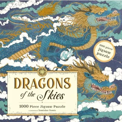 Image of Dragons of the Skies: 1000 Piece jigsaw Puzzle (The Dragon Ark): Gold Foil