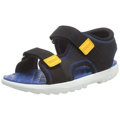 Image of Kickers Junior Boy&#039;s Kickster Sandal Lightweight Design Comfortable Added Durability, Black, 13 UK Child