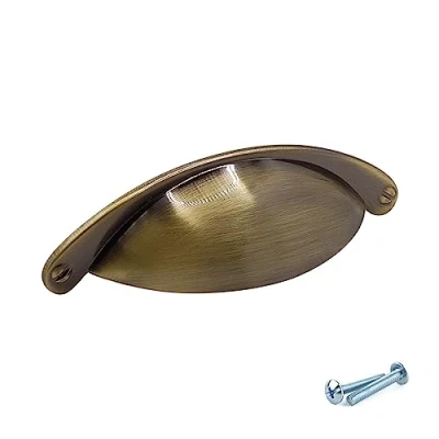 Image of M4TEC Cup Kitchen Cabinet Door Handles Cupboards Drawers Bedroom Furniture Pull Handle Antique Brass. VD9 Series: 64 mm