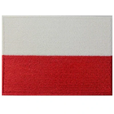 Image of Poland Flag Embroidered Patch Polish Iron On Sew Polska National Emblem