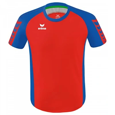 Image of Erima Adult Six Wings Teamsport Jersey, Red/New Royal, L