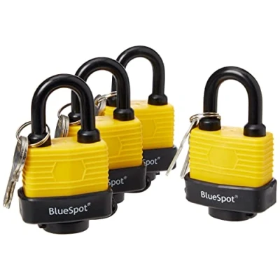 Image of Fort Knox 77011 40 mm Weather Resistant Keyed Alike Padlocks Yellow (Pack of 4)