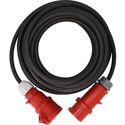 Image of Brennenstuhl CEE Extension Lead with phase inverter IP44 (25m cable, H07RN F 5G4,0, 5 pole and coupling, for outdoor use IP44, Made in Germany) black