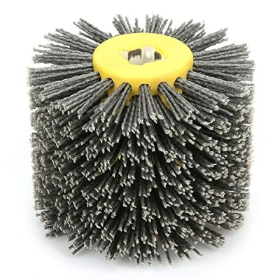 Image of Polishing Wheel, Abrasives Wire Drum Wheel Brush Burnishing Grit #80,Suitable for Derusting,Deburring and Cleaning Wooden Floor