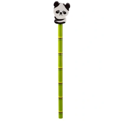 Image of Puckator Cute Panda Pencil with Eraser Topper Pencils Rubbers Erasers Stationary Set for School &amp; Office Back To Gifts