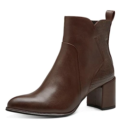 Image of MARCO TOZZI Women&#039;s 2 25096 41 Boot Heel, Cognac Comb, 5.5
