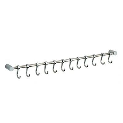 Image of 12 hooks and bar stainless steel kitchen utensil
