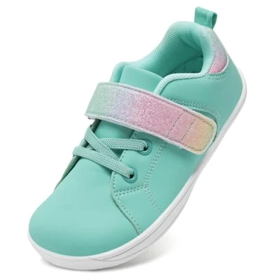 Image of IceUnicorn Kids Wide Barefoot Shoes Boys Girls Trainers Minimalist Trail Running School Sneaker(Green, 6.5 UK Child Wide)