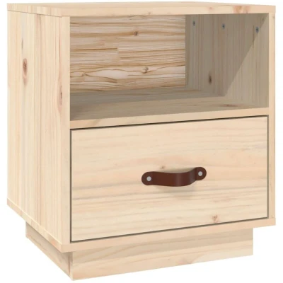 Image of vidaXL Bedside Cabinet 40x34x45 cm Solid Wood Pine