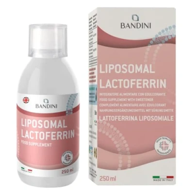 Image of Bandini® Liposomal Lactoferrin Liquid High Strenght, Bioavailability &amp; Absorption for Iron Immune Function A Component in Colostrum No Additives, Laboratory Tested 250ml