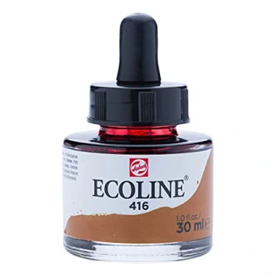 Image of Ecoline Liquid Watercolor 30ml Pipette Jar Sepia (11254071)
