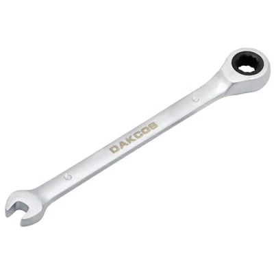 Image of DAKCOS Fixed Head Ratchet Spanner 6mm Ratcheting Combination Wrench Chrome Vanadium Steel