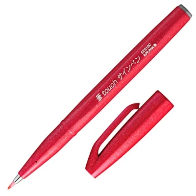 Image of Pentel Brush Sign Pen Red