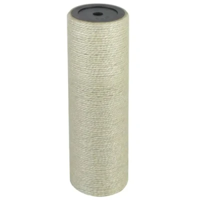 Image of vidaXL Beige Cat Scratching Post 25 cm High Wall Mounted Kitten Scratch Pole Stand with Natural Sisal Material Reduces Furniture Damage