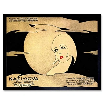 Image of Wee Blue Coo Advert Theatre Play Stage Salome Oscar Wilde Nazimova Art Print Framed Poster Wall Decor 12X16 Inch