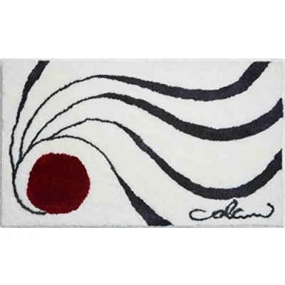 Image of Grund Designer Bath Mat COLANI, Ultra Soft and Absorbent, Anti Slip, 5 Years Warranty, Colani 18, 70x120 cm, White