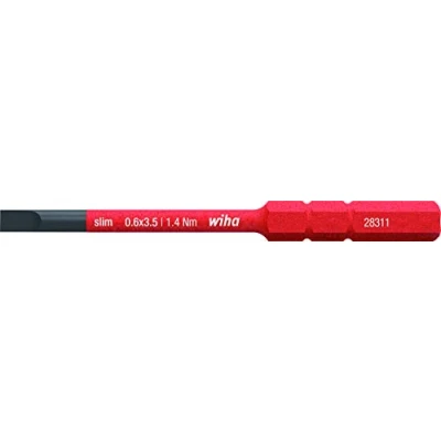 Image of Wiha 283110035 Bit slimBit 41159) 3.5 mm x 75 for Drive Screws, Allrounder, Electricians)