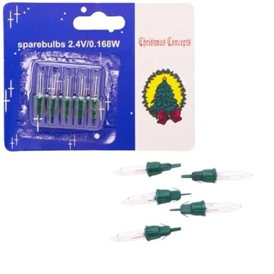 Image of Christmas Concepts® Pack of 5 Clear Push in Spare Bulbs 2.4V 0.168W Replacement Bulbs, SB273 CC