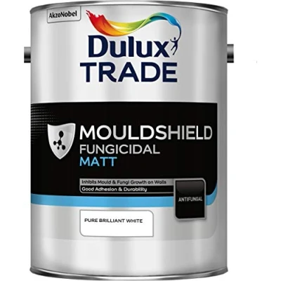 Image of Dulux Trade Mouldshield Fungicidal Matt Pure Brilliant White 5L