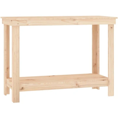 Image of vidaXL Work Bench 110x50x80 cm Solid Wood Pine