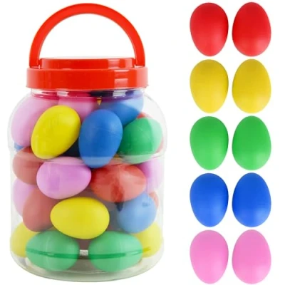 Image of A Star AP5200 Multi Coloured Egg Shakers Box of 40 Percussion Maracas, Mixed