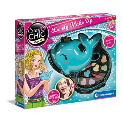 Image of Clementoni 18630, Crazy Chic Lovely Make up Dolphin set for Children, Ages 6 years Plus