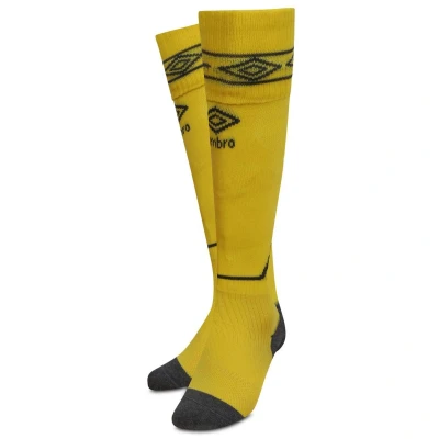 Image of Umbro Mens Diamond Football Socks (Blazing Yellow/Carbon) Size Large