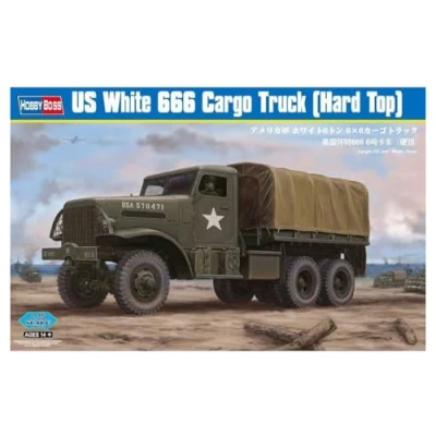 Image of Hobbyboss 1:35 Scale US White 666 Cargo (Hard Top) Assembly Kit