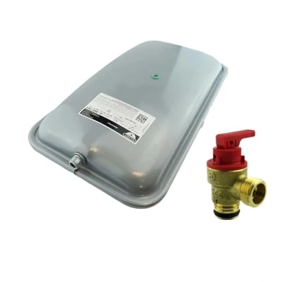 Image of HTS Glowworm Boiler Expansion Vessel (8L) + Pressure Relief Valve (PRV) 0020020744 801666 178985