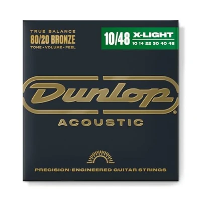 Image of Dunlop DAB1048 Bronze 80/20 Extra Light 10 48 Acoustic Guitar Strings