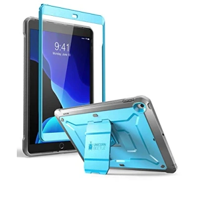 Image of SUPCASE for iPad 9th Generation Case with Screen Protector (Unicorn Beetle Pro), [Built in Stand] Heavy Duty Rugged Protective 10.2 / 8th 7th (2021/2020/2019), Blue